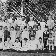Matron sisters and children at the Queen Alexandra Home Coorparoo Brisbane Queensland ca. 1913